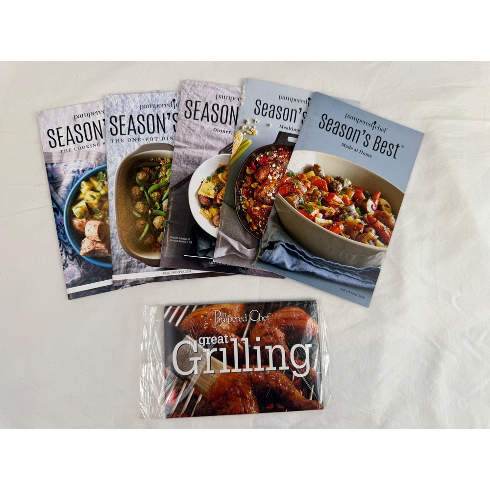 Pampered Chef Season's Best Recipe Booklets Lot of 6 2017-2020 Great Grilling
